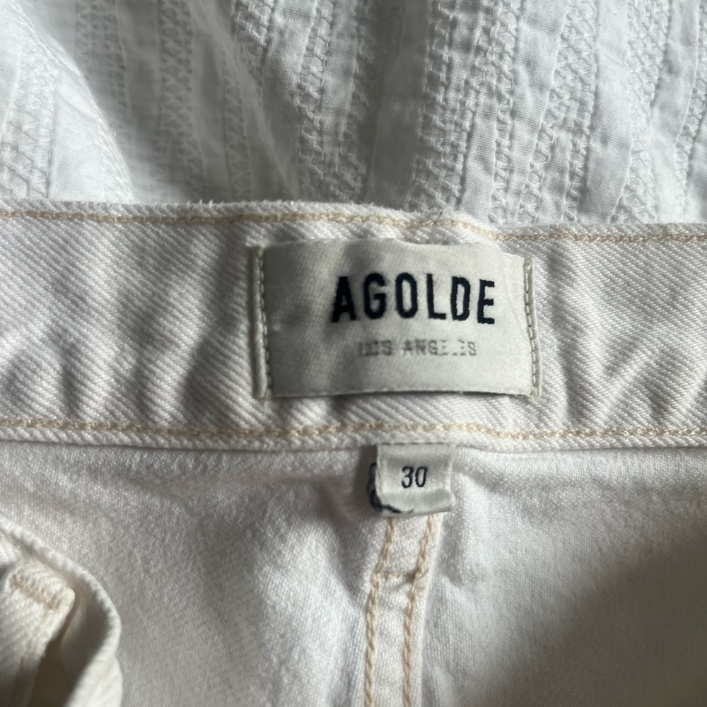 Agolde white ripped jeans